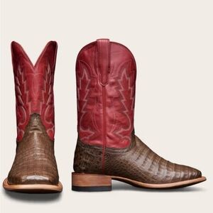Men's Red and Brown Cowboy Boots
